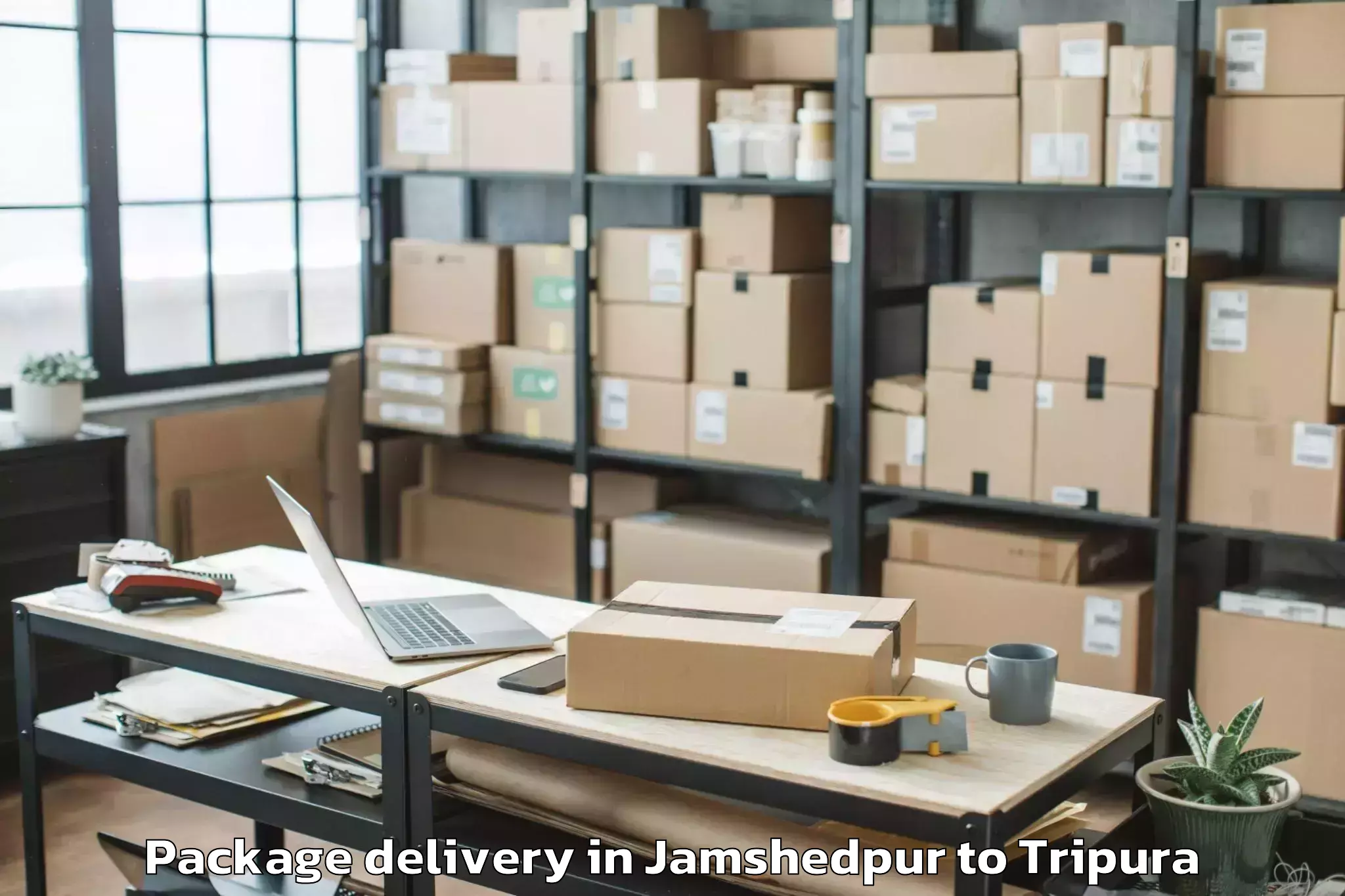 Trusted Jamshedpur to Amarpur Gomati Package Delivery